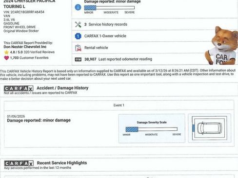 Used 2024 Chrysler Pacifica Touring-L image 5