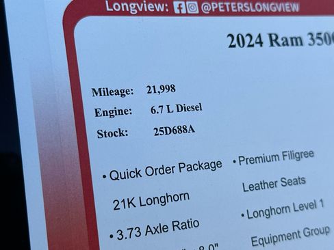 Used 2024 RAM 3500 Limited image 25