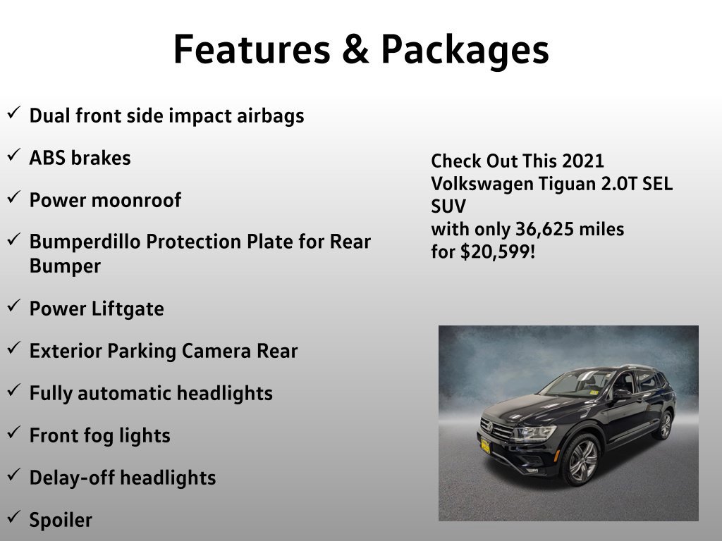 Used 2021 Volkswagen Tiguan SEL AWD/4WD image 13
