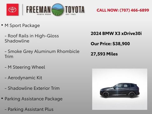Used 2024 BMW X3 xDrive30i w/ M Sport Package AWD/4WD image 9