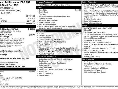 New 2026 Chevrolet Silverado 1500 RST w/ Convenience Package II AWD/4WD image 16