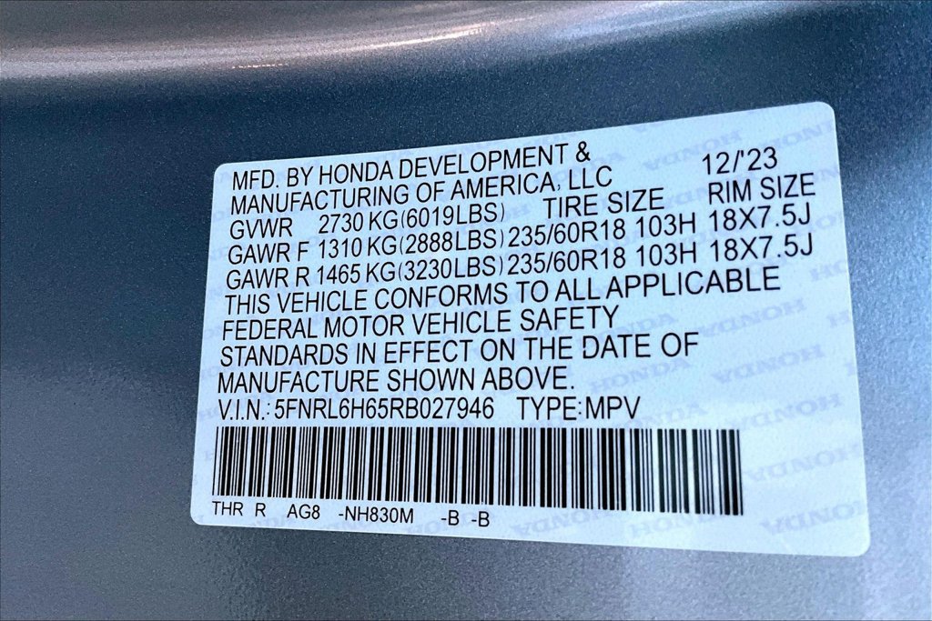 Certified 2024 Honda Odyssey EX-L image 14