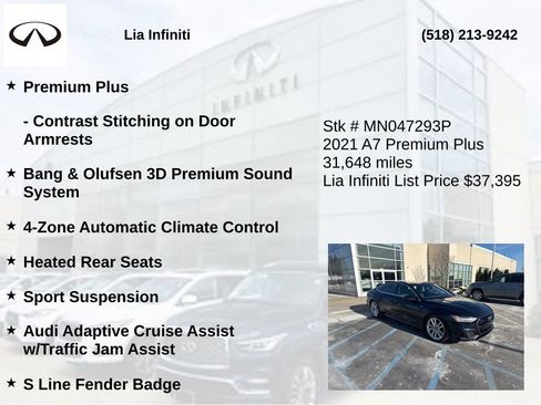 Used 2021 Audi A7 3.0T Premium Plus w/ Premium Plus image 8