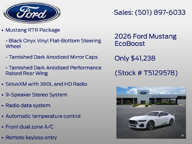 New 2026 Ford Mustang Coupe w/ Mustang RTR Package RWD image 24