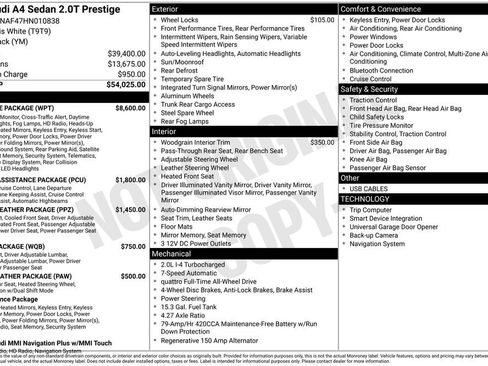 Used 2017 Audi A4 2.0T Prestige w/ Prestige Package image 4