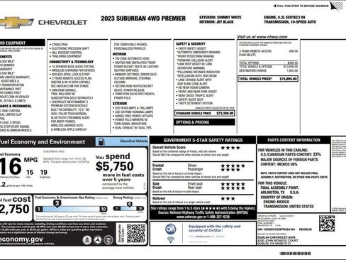 Used 2023 Chevrolet Suburban Premier image 12