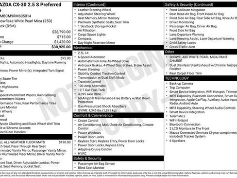 Used 2024 MAZDA CX-30 AWD 2.5 S w/ Preferred Package image 24