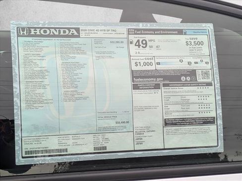 New 2026 Honda Civic Sport Touring image 18