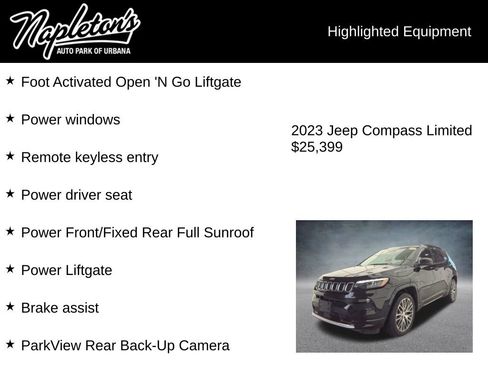 Used 2023 Jeep Compass Limited w/ Elite Group AWD/4WD image 7