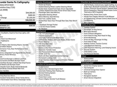Used 2023 Hyundai Santa Fe Calligraphy w/ Cargo Package AWD/4WD image 6