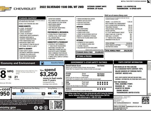 Used 2022 Chevrolet Silverado 1500 W/T w/ Trailering Package image 4