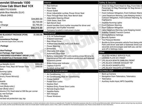 New 2026 Chevrolet Silverado 1500 Custom w/ Turbomax Blackout Package RWD image 24