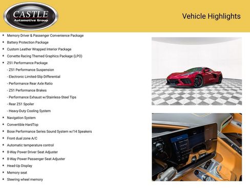 Used 2023 Chevrolet Corvette Stingray Premium Conv w/ Z51 Performance Package RWD image 7