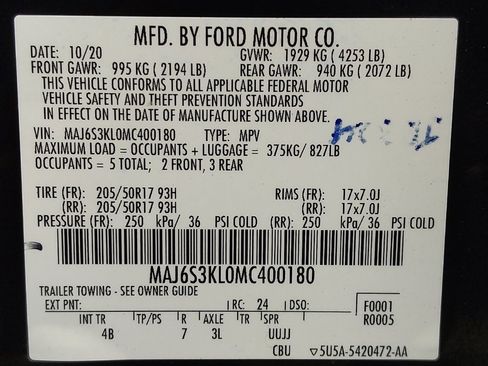 Used 2021 Ford EcoSport Titanium w/ Interior Protection Package AWD/4WD image 33