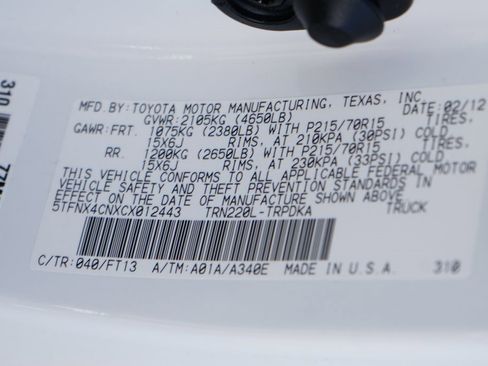 Used 2012 Toyota Tacoma 2WD Regular Cab image 36