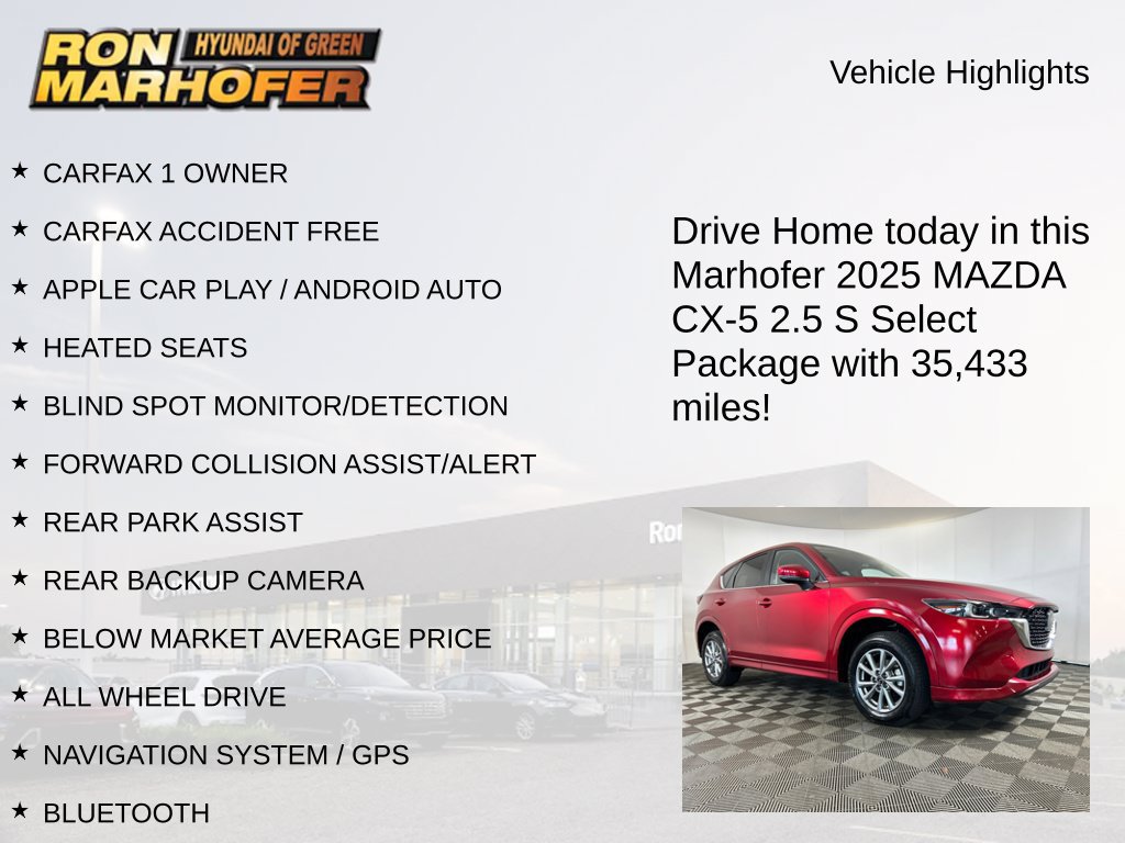Used 2025 MAZDA CX-5 AWD 2.5 S w/ Select Package image 14