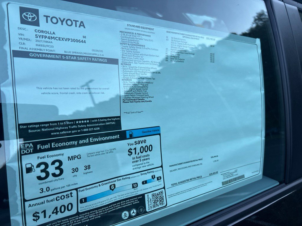New 2027 Toyota Corolla SE FWD image 30