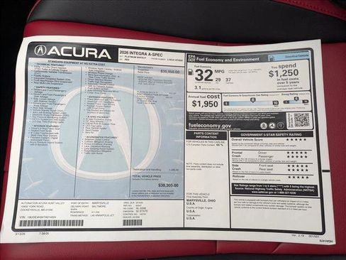 New 2026 Acura Integra A-Spec FWD image 19