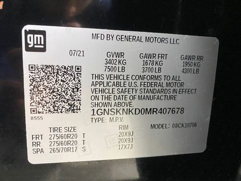 Certified 2021 Chevrolet Tahoe LT w/ Rear Media and Nav Package AWD/4WD image 31