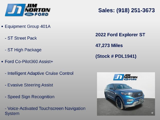 Used 2022 Ford Explorer ST w/ Equipment Group 401A AWD/4WD image 8