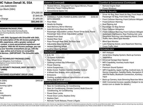 Used 2021 GMC Yukon XL Denali w/ Denali Premium Package AWD/4WD image 3