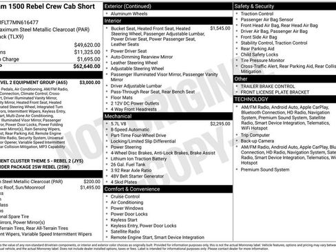Used 2021 RAM 1500 Rebel w/ Rebel Level 2 Equipment Group AWD/4WD image 7