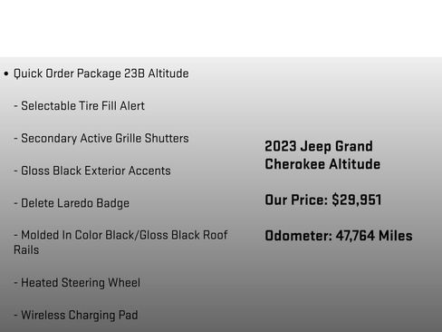Used 2023 Jeep Grand Cherokee Altitude AWD/4WD image 12