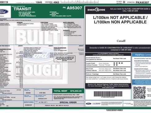 Used 2023 Ford Transit 250 148 High Roof AWD w/ Upfitter Package image 2