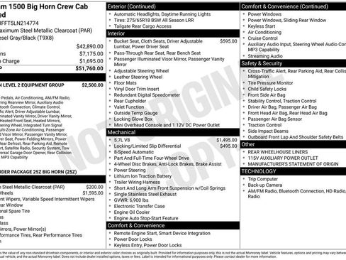 Certified 2020 RAM 1500 Big Horn AWD/4WD image 7