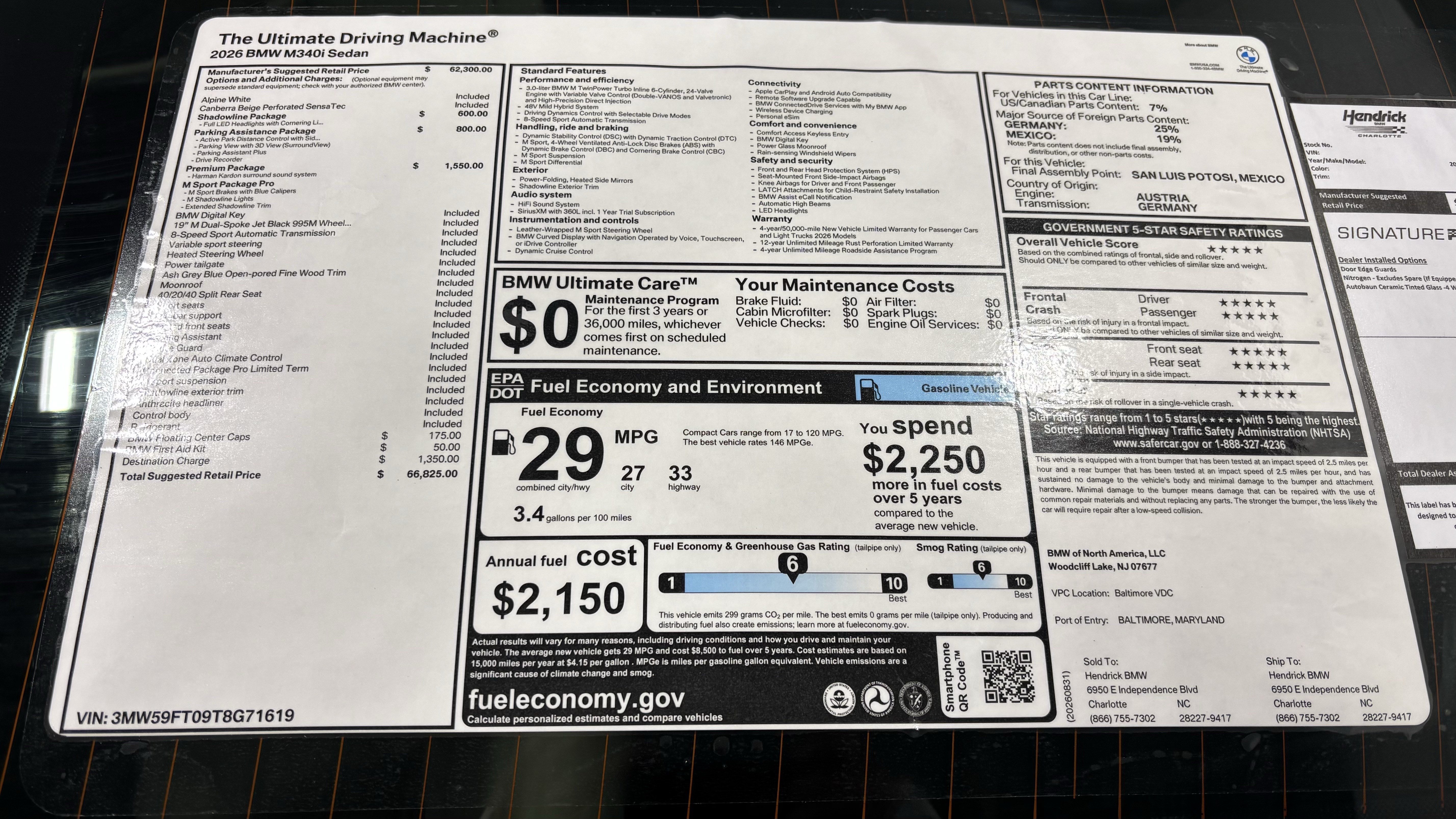New 2026 BMW M340i w/ Premium Package RWD image 31