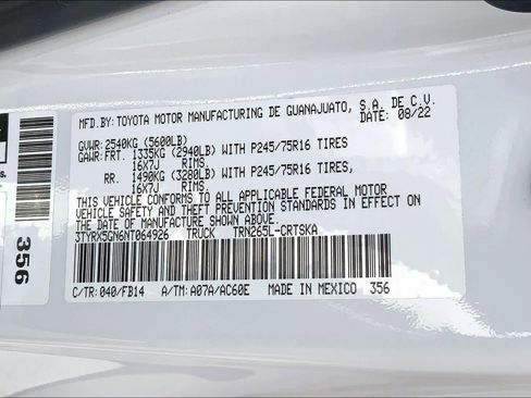 Used 2022 Toyota Tacoma SR w/ SX Package image 37