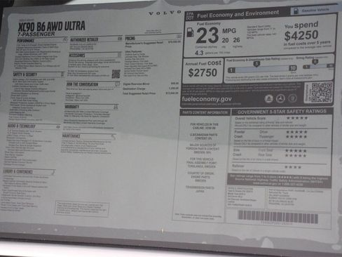 New 2025 Volvo XC90 B6 Ultra image 18