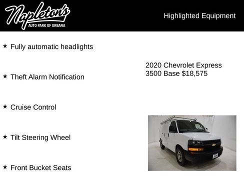 Used 2020 Chevrolet Express 3500 w/ Driver Convenience Package image 16