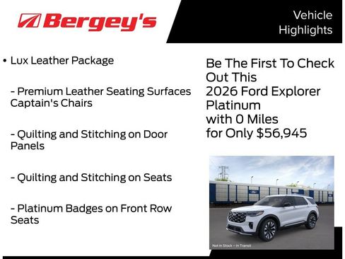 New 2026 Ford Explorer Platinum image 5