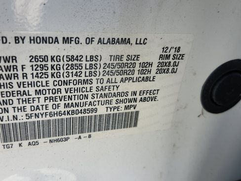 Used 2019 Honda Pilot Touring image 29