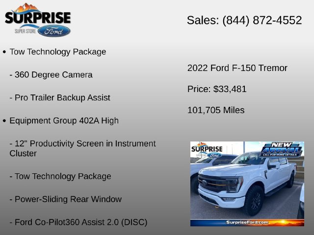 Used 2022 Ford F150 Tremor w/ Equipment Group 402A High AWD/4WD image 6