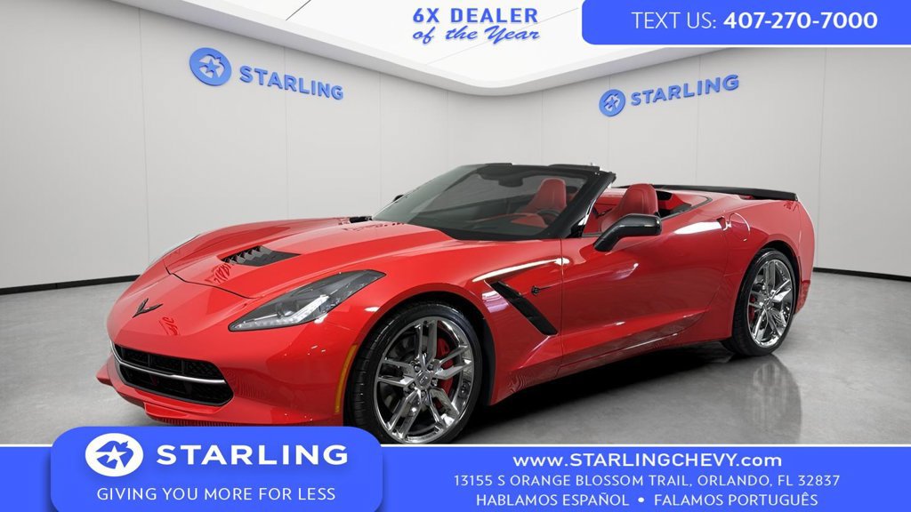 Certified 2015 Chevrolet Corvette Stingray Convertible w/ 3LT Preferred Equipment Group RWD image 1