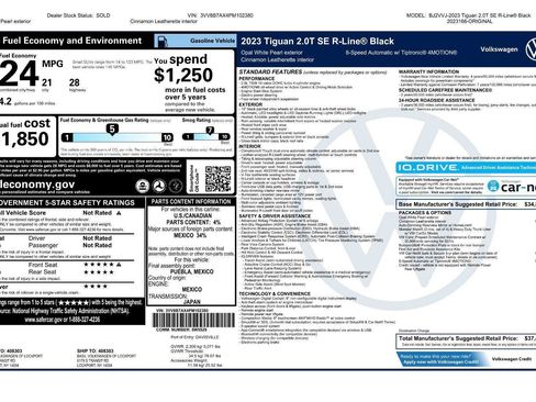 Certified 2023 Volkswagen Tiguan SE R-Line image 46