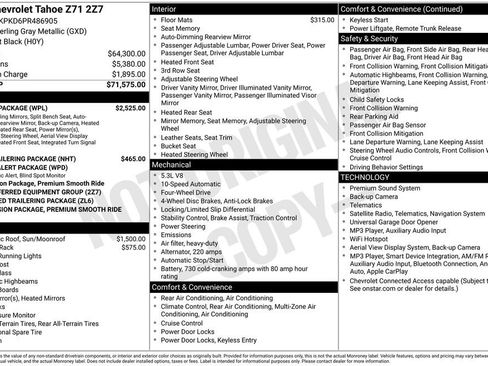 Used 2023 Chevrolet Tahoe Z71 w/ Luxury Package AWD/4WD image 26