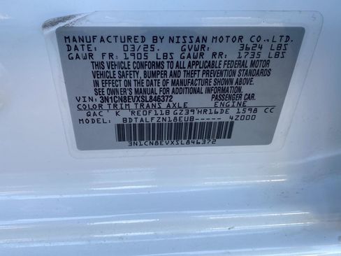 Certified 2025 Nissan Versa SV w/ Trunk Package FWD image 15