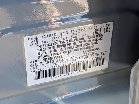 Certified 2025 Nissan Sentra SV w/ SV Premium Package FWD image 28