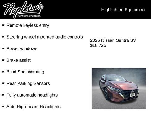 Used 2025 Nissan Sentra SV image 3