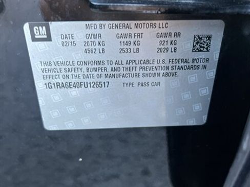 Used 2015 Chevrolet Volt w/ Enhanced Safety Package 1 FWD image 22