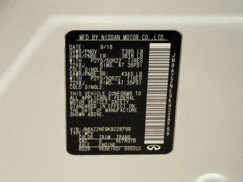 Used 2019 INFINITI QX80 Luxe w/ 22" Wheel Package image 45