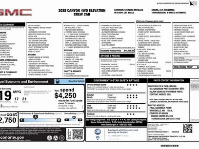 New 2025 GMC Canyon Elevation w/ Convenience Package