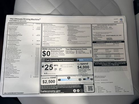 New 2026 BMW X5 xDrive40i w/ M Sport Package AWD/4WD image 24
