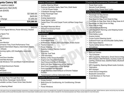 Used 2023 Toyota Camry SE FWD image 3
