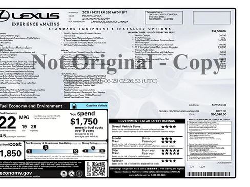 Used 2021 Lexus RX 350 F Sport image 2