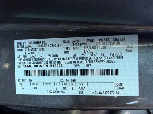 Used 2024 Ford Escape Active w/ Cold Weather Package FWD image 48