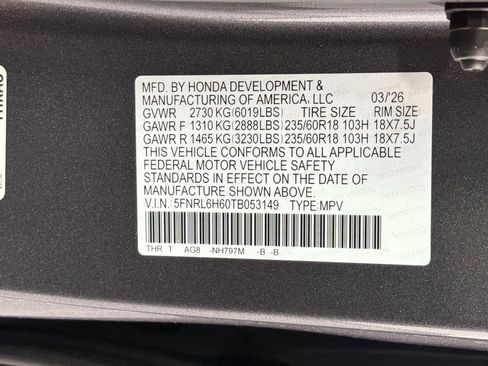 New 2026 Honda Odyssey EX-L image 19